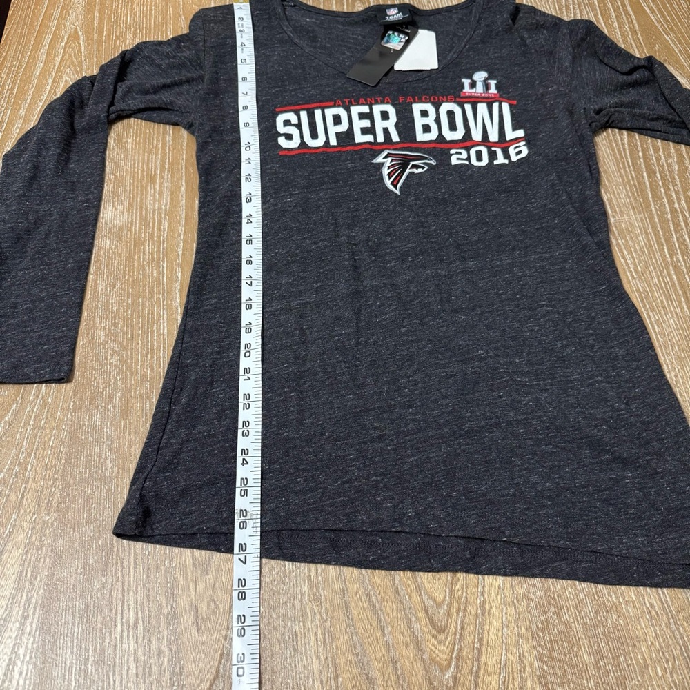 NWT NFL Apparel Atlanta Falcons Super Bowl 2016 Long Sleeve Shirt Women’s Large - Picture 9 of 10